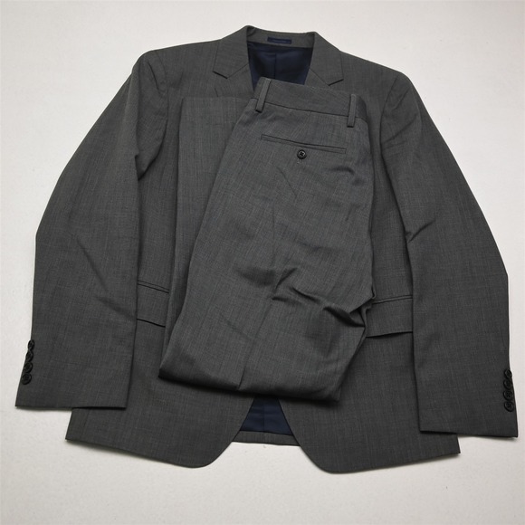 Bonobos 38S 30x30 Gray 100% Marzotto Wool Soft Shoulder Slim Jacket Pants Suit